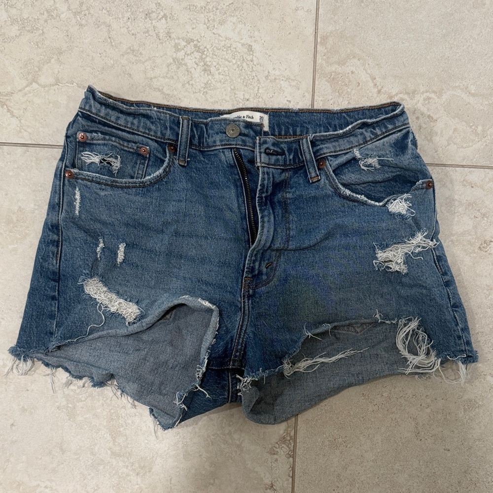 A&F Distressed Denim Shorts